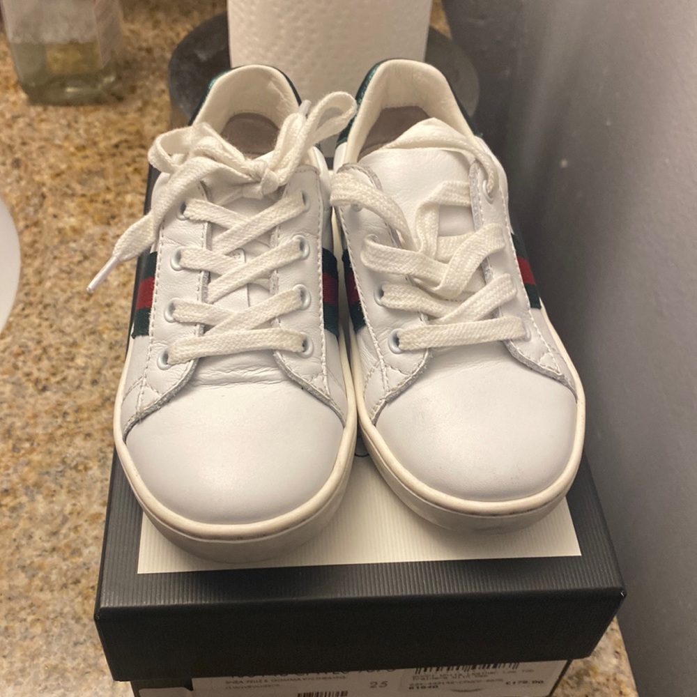 Gently used kids Gucci sneakers
